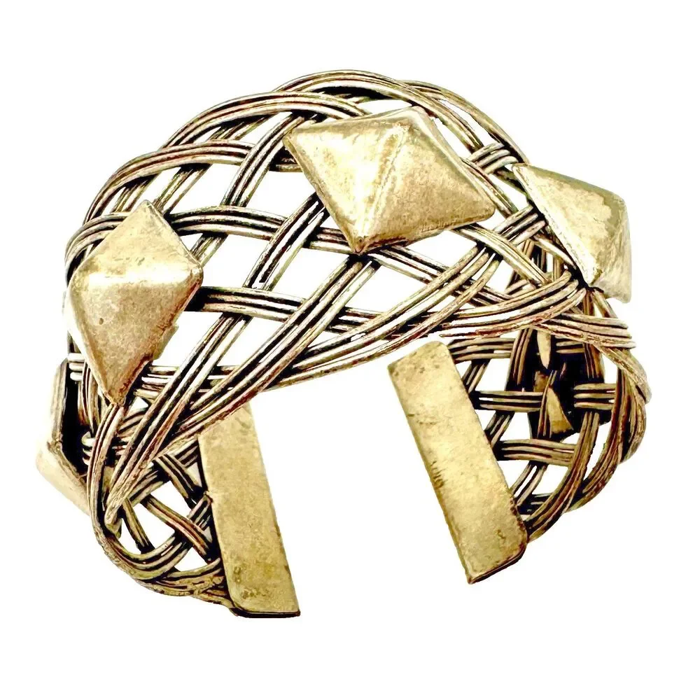Patina Cuff Bracelet Silver Tone Gothic Renaissance Fair Women's Jewelry Wrist